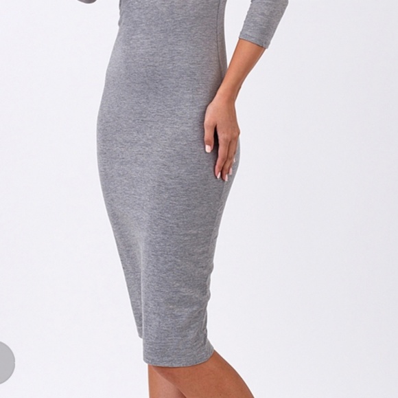 Gray Bodycon Dress - Picture 5 of 6
